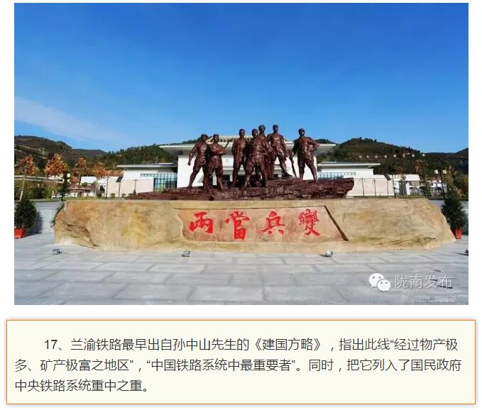 蘭渝鐵路最早由孫中山先生提出？在隴南，你不知道的事兒還有……