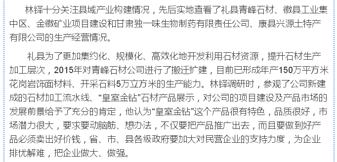 林鐸:貫徹五大理念建設(shè)富美隴南 依托資源稟賦壯大縣域經(jīng)濟